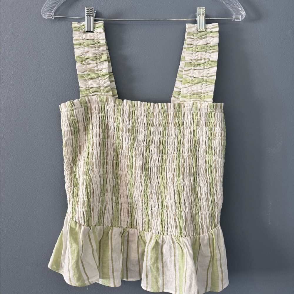 LC Lauren Conrad Ruffled Peplum Tank Shirt NWT